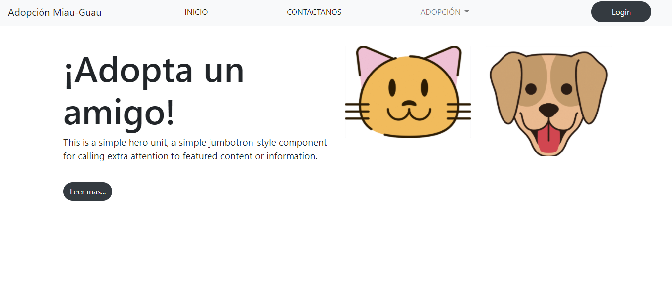 firmware de una pagina de adopcion de mascotas