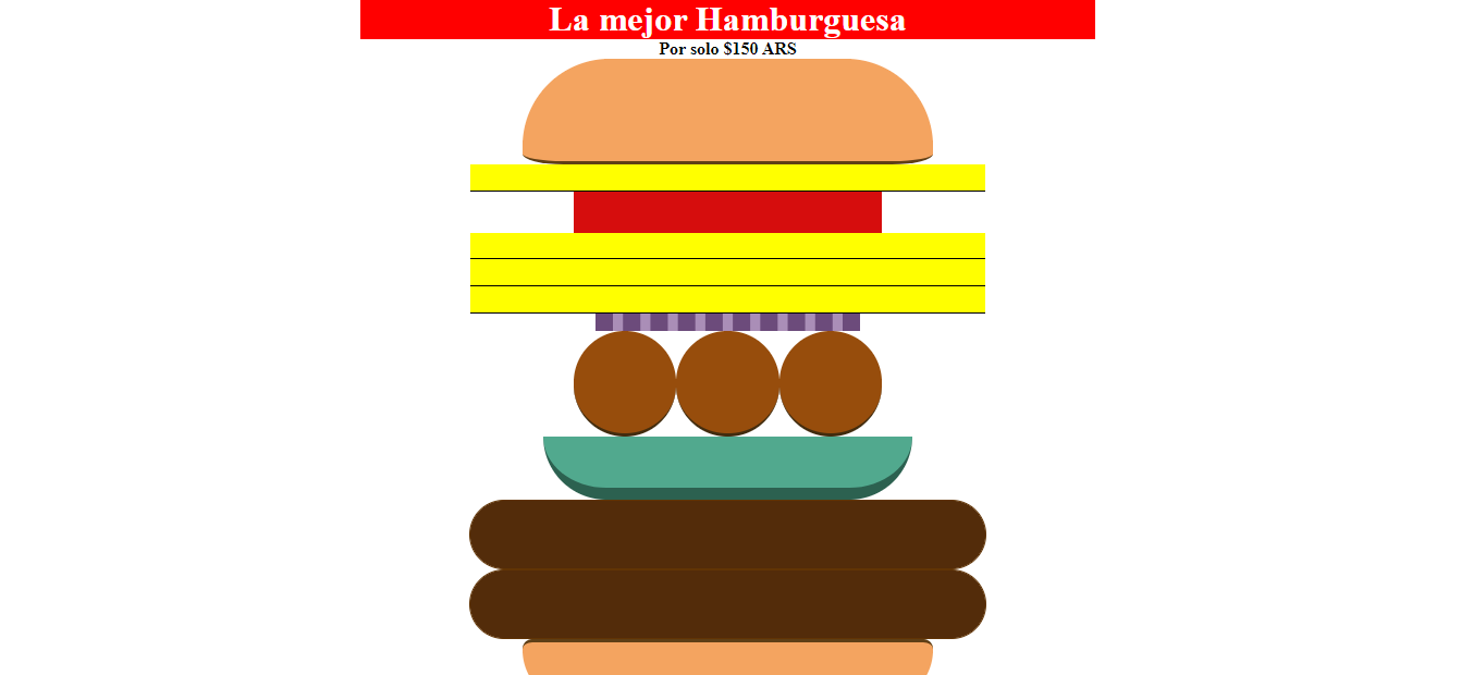 hamburguesa realizada con flexbox